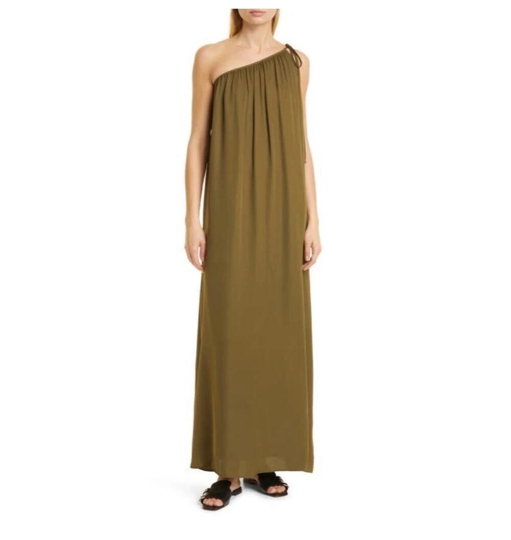 TWP Dinner At Mackizi Olive Green Silk Dress - Size M $850.00 retail price
